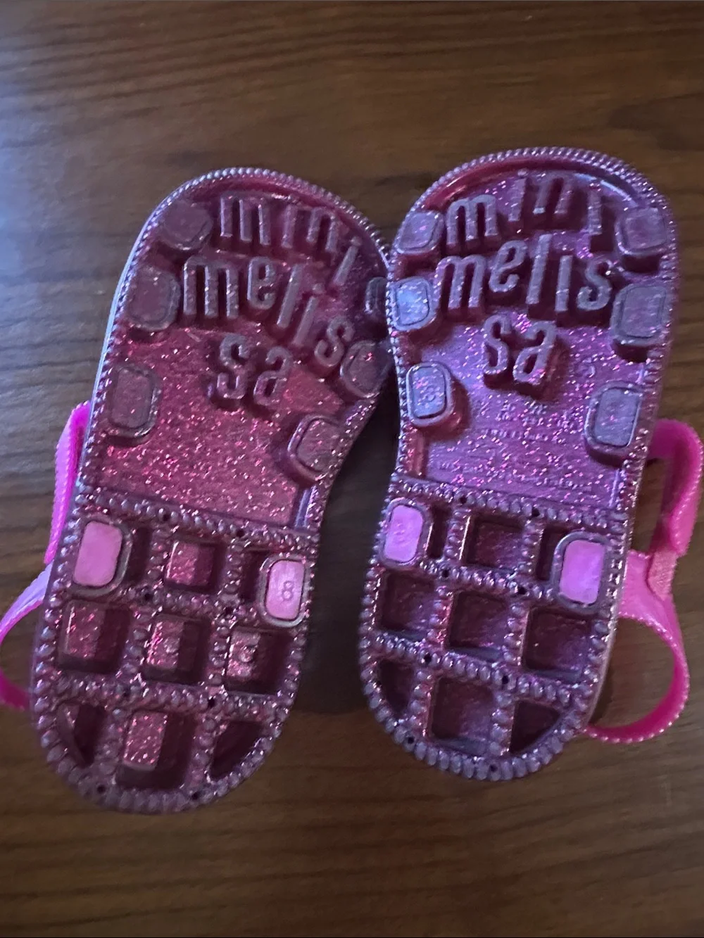 Mini Melissa Hip Bloomy Pink Glitter Daisy Jelly Sandals Toddler 12
